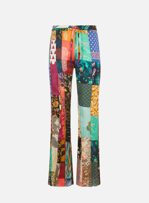 Pantalon patchwork satiné MulticolourMARQUES ALMEIDA 