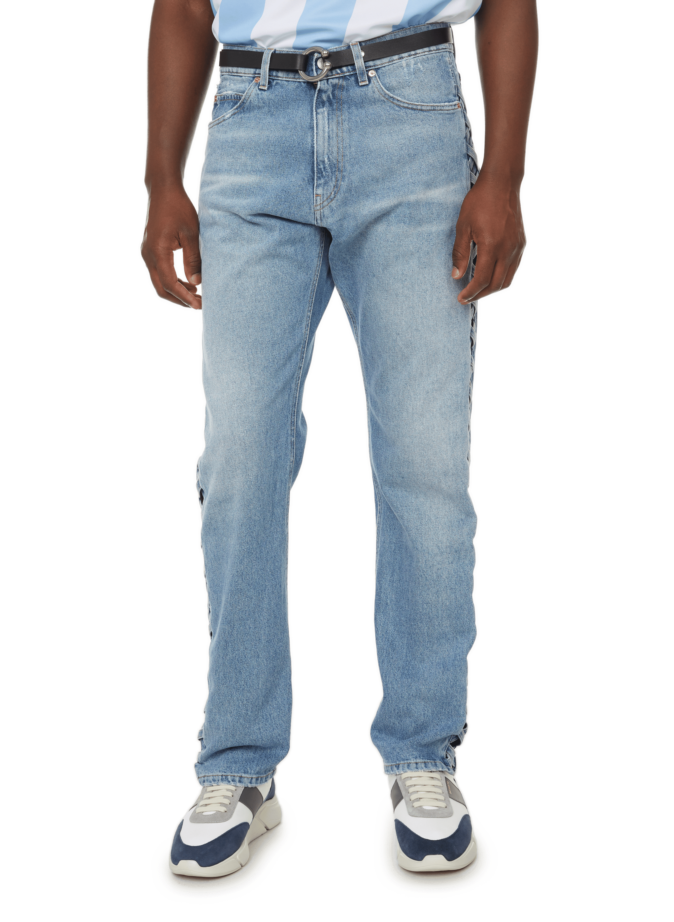 Martine Rose - Cross Hatch Jeans - Cotton - Men - Blue - Taille L