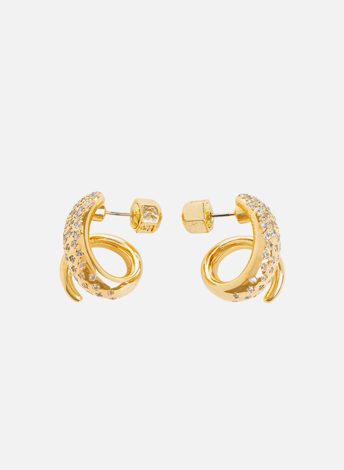 Willow Circle brass earrings TANI BY MINETANI