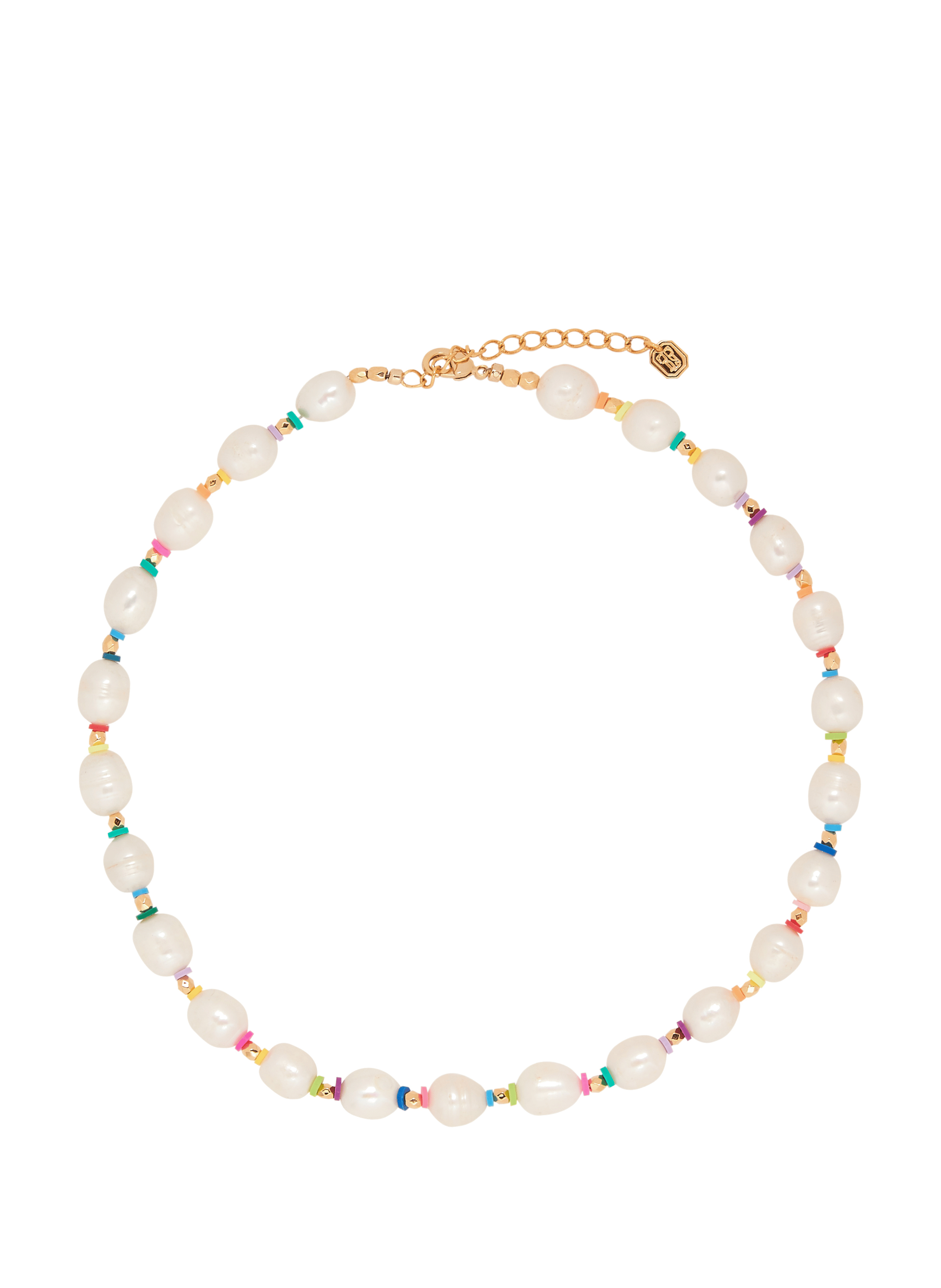 multicoloured pearl necklace