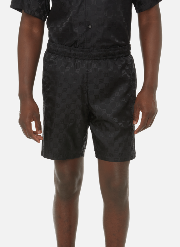 Nylon Monogram Shorts Black