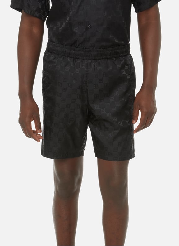 Monogram nylon shorts Black by MISBHV MISBHV Monogram nylon shorts Black