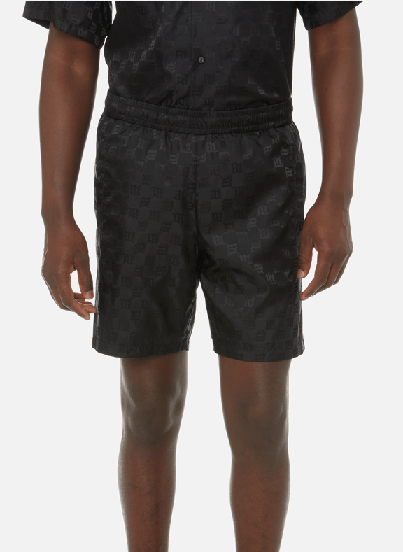 monogram shorts black