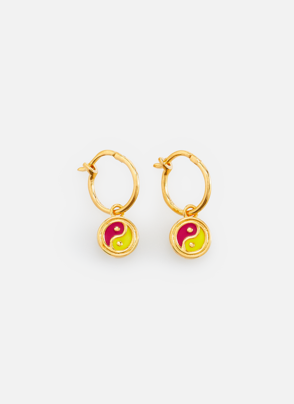 MISSOMA Yin amp; Yang charm hoop earrings Golden
