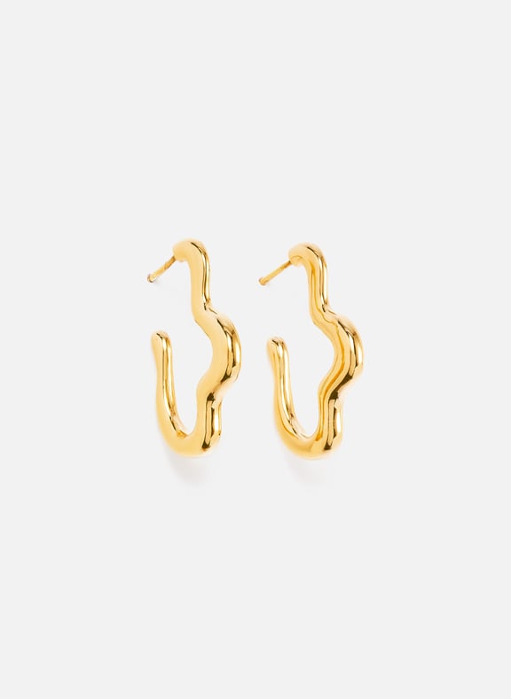 Squiggle large gold-plated earrings Golden by MISSOMA MISSOMA Squiggle large gold-plated earrings Golden