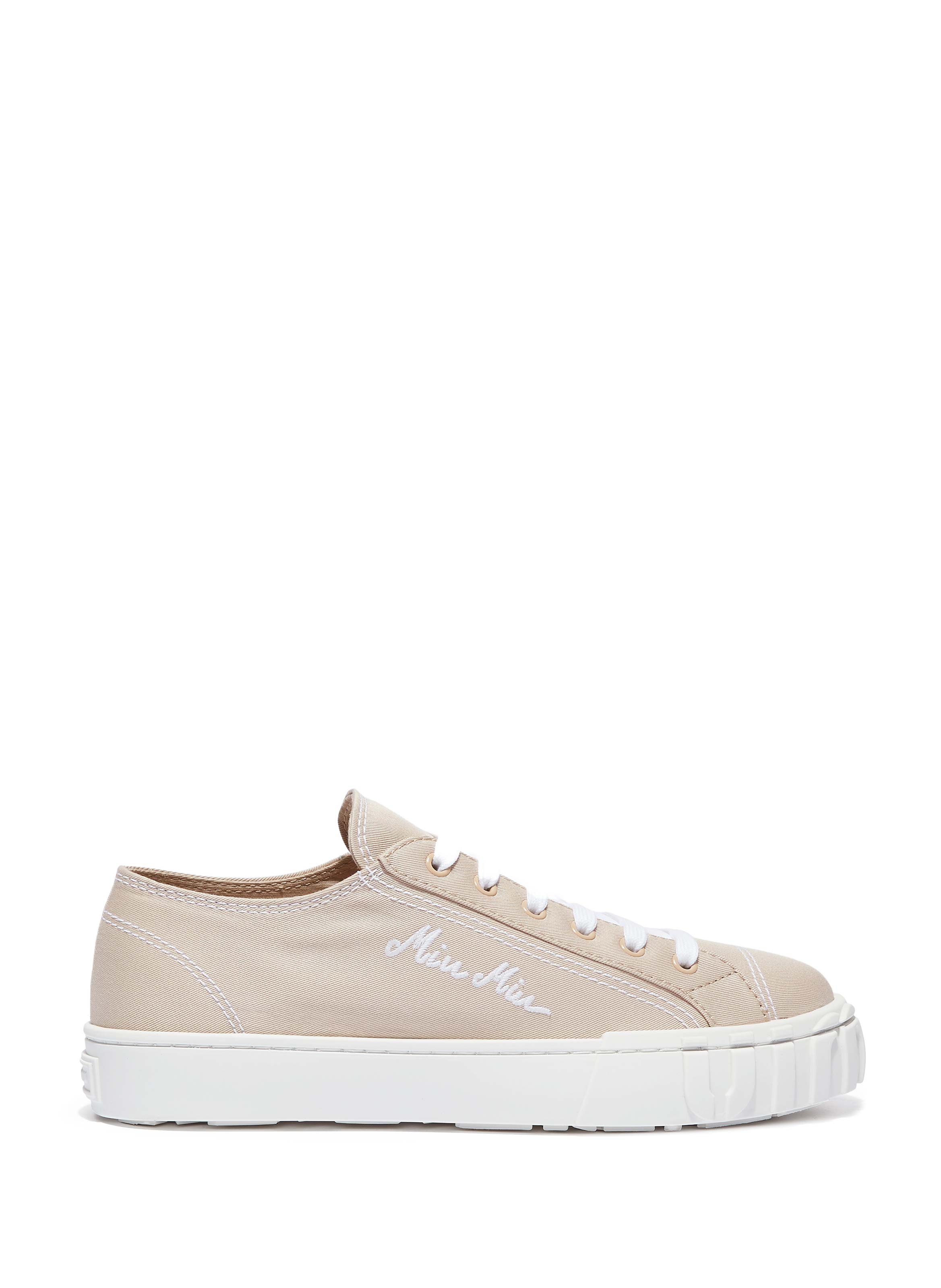 miu miu gabardine sneakers