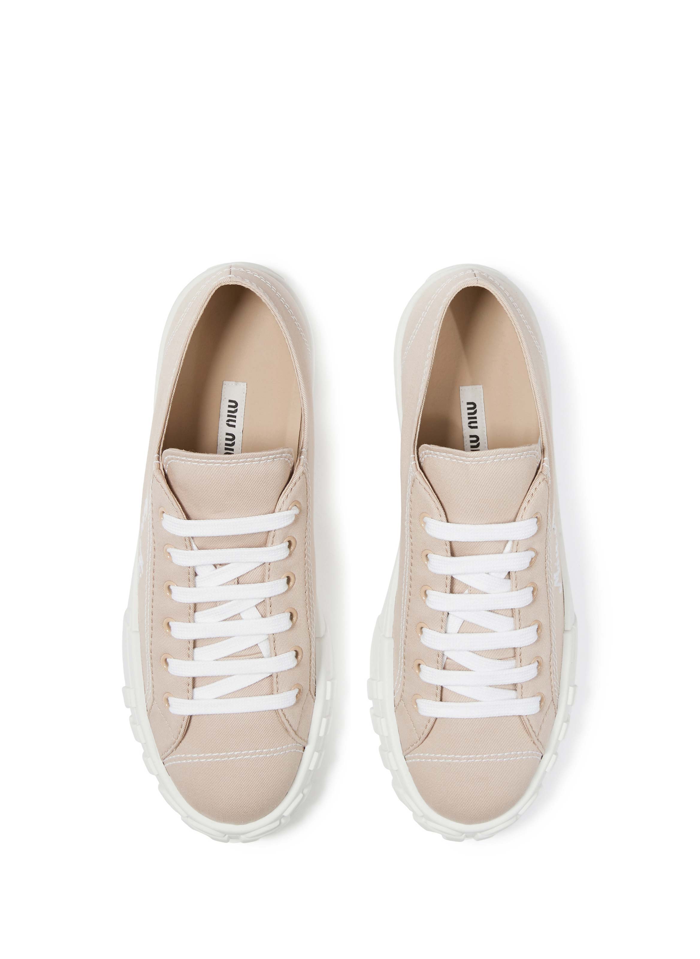 miu miu gabardine sneakers