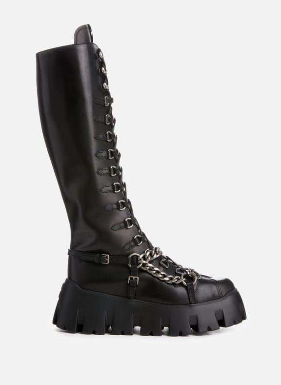 Leather boots Black by MIU MIU MIU MIU Leather boots Black