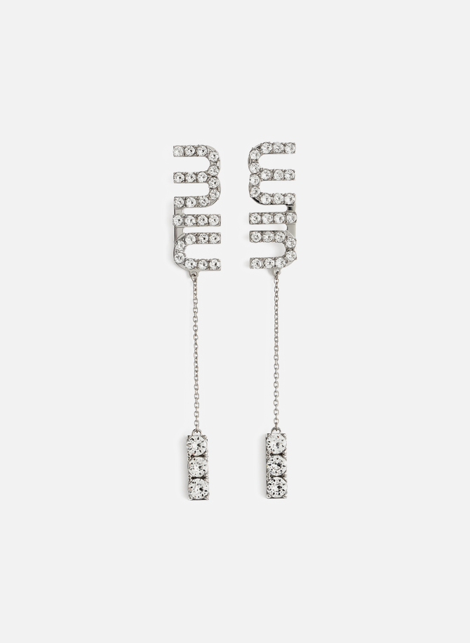 Long earrings with crystals MIU MIU
