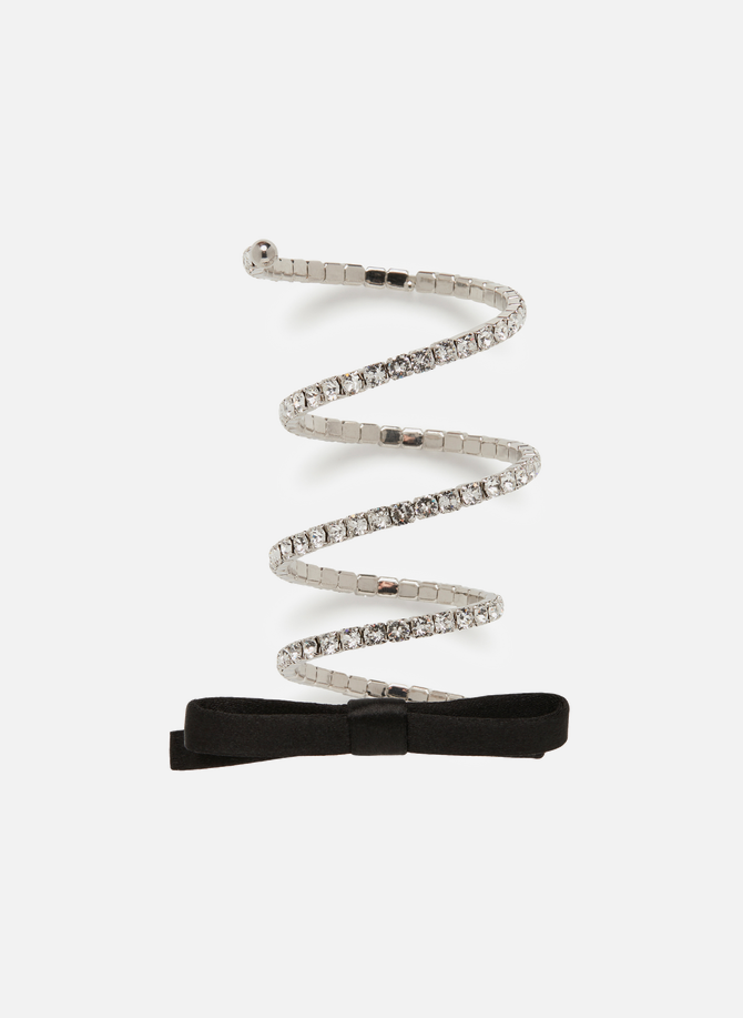 Silk and Crystal-Embellished Wrap Bracelet MIU MIU