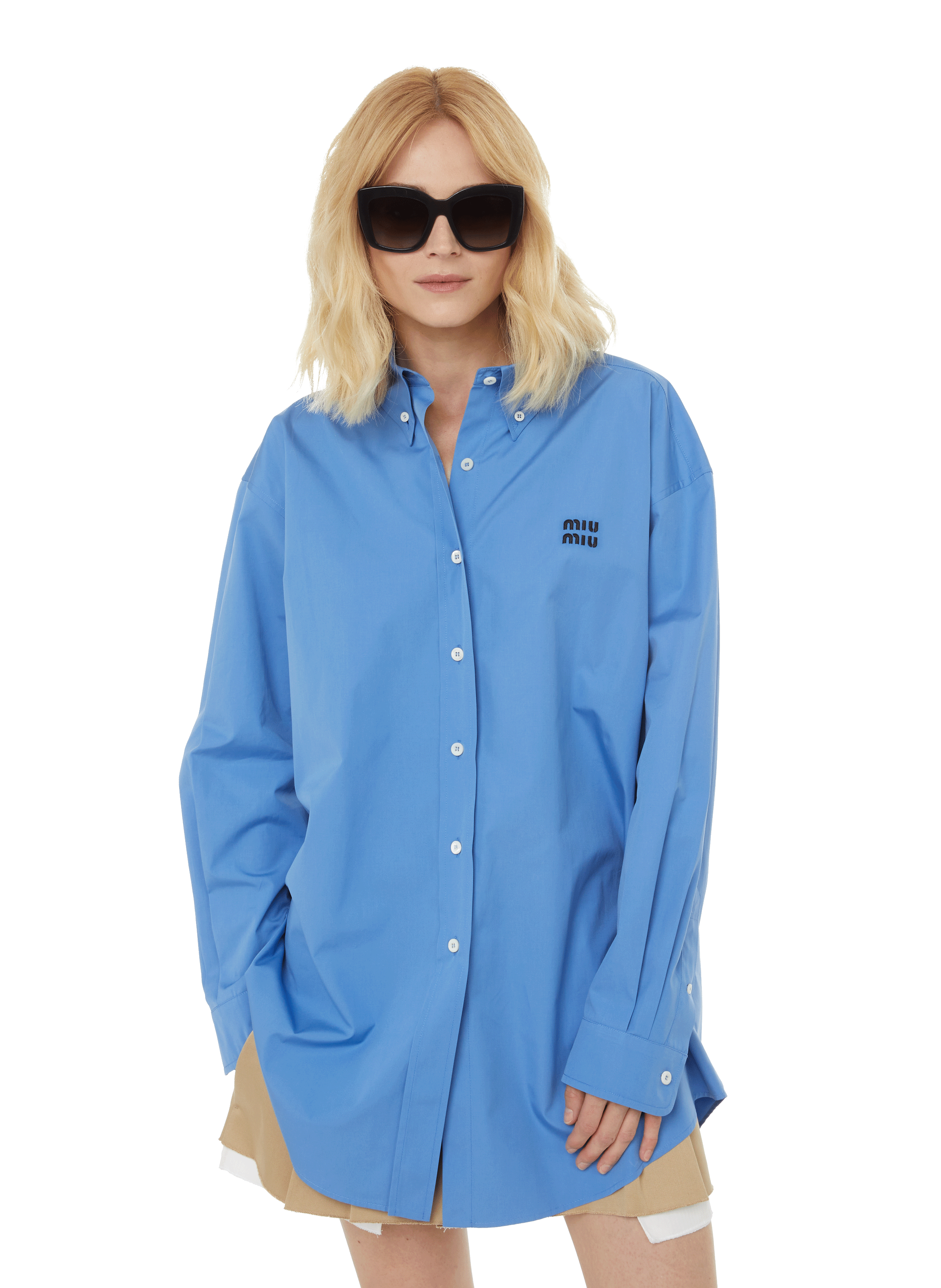 miu miu shirt blue