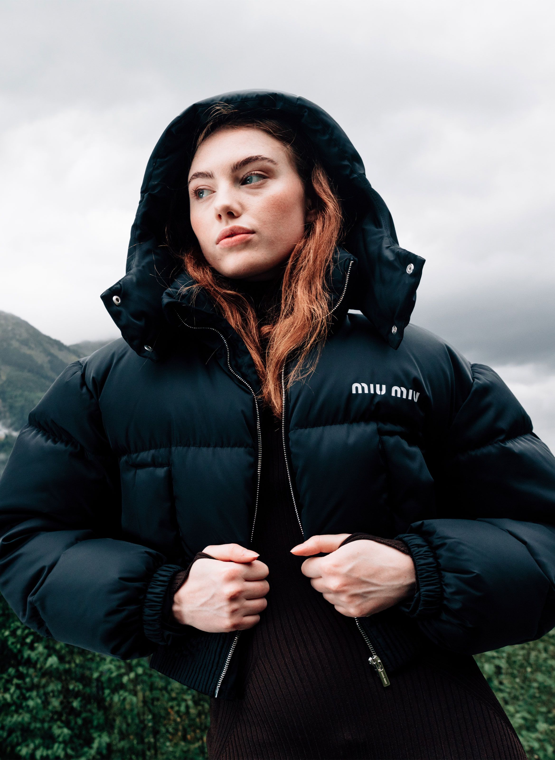 Black Short down jacket