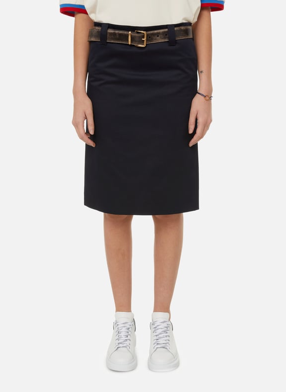 Mid-length chino skirt Blue by MIU MIU MIU MIU Mid-length chino skirt Blue