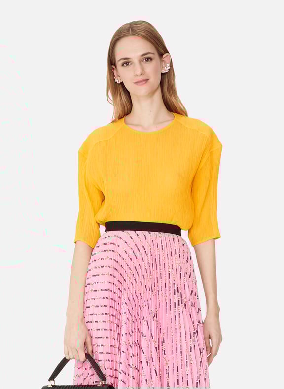 CR PE DE CHINE MIDI SKIRT MIU MIU for WOMEN Printemps