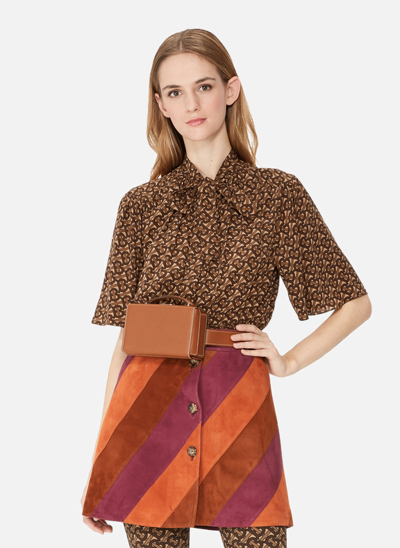 MIU MIU Mini Leather Skirt Multicolour
