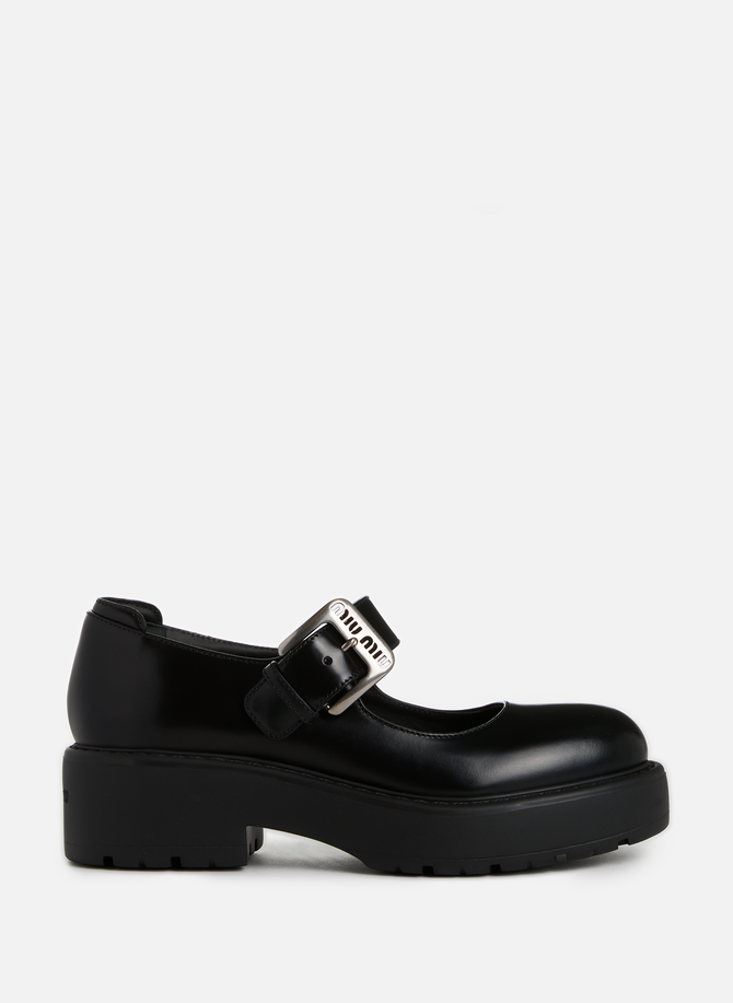 Loafers with buckles MIU MIU