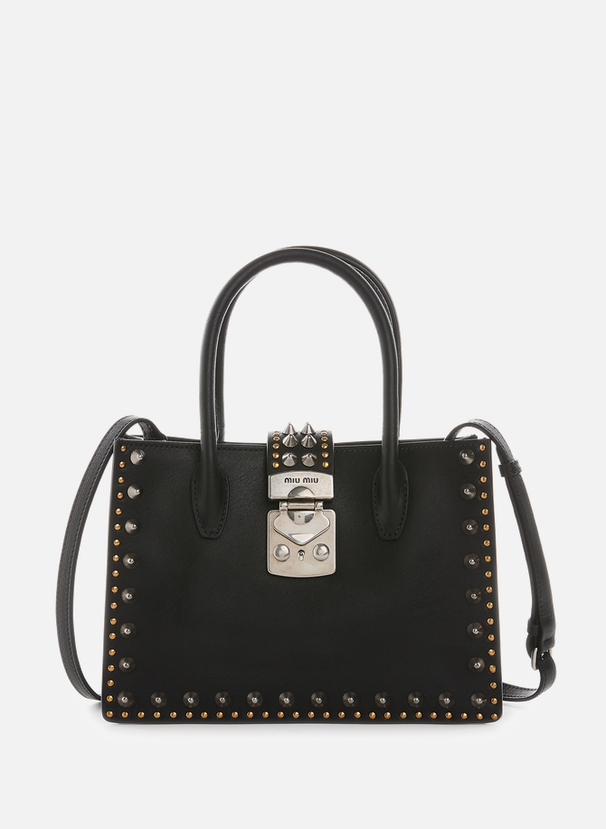 Studded leather handbag MIU MIU