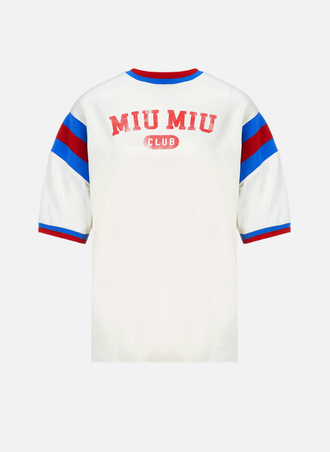 T-shirt Miu Miu Club BeigeMIU MIU 