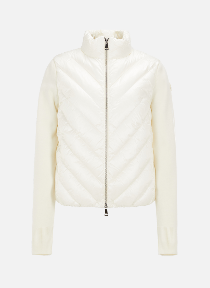 Wool and nylon quilted cardigan MONCLER