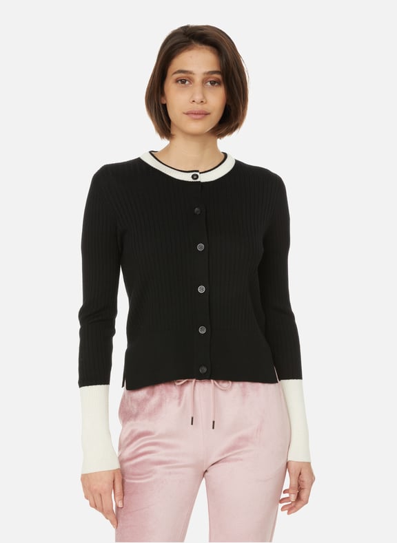 Virgin wool cardigan Black by MONCLER MONCLER Virgin wool cardigan Black