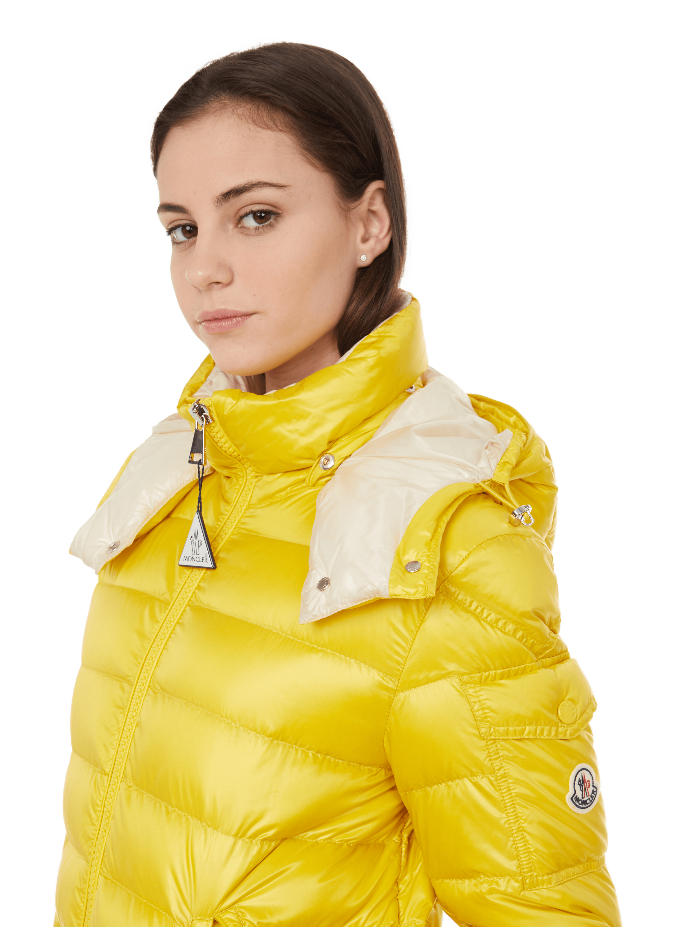 yellow moncler bubble coat