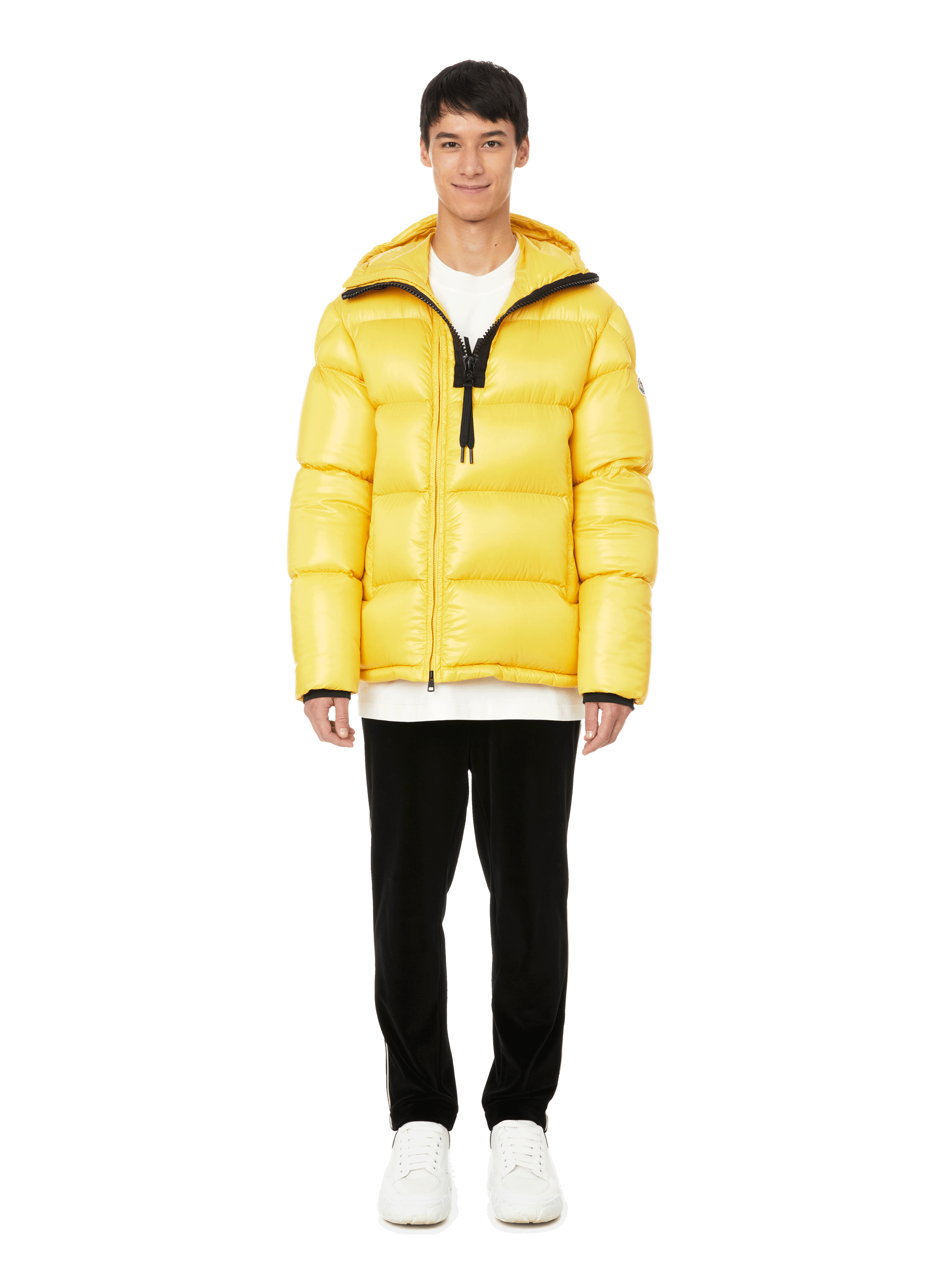 moncler mustard coat