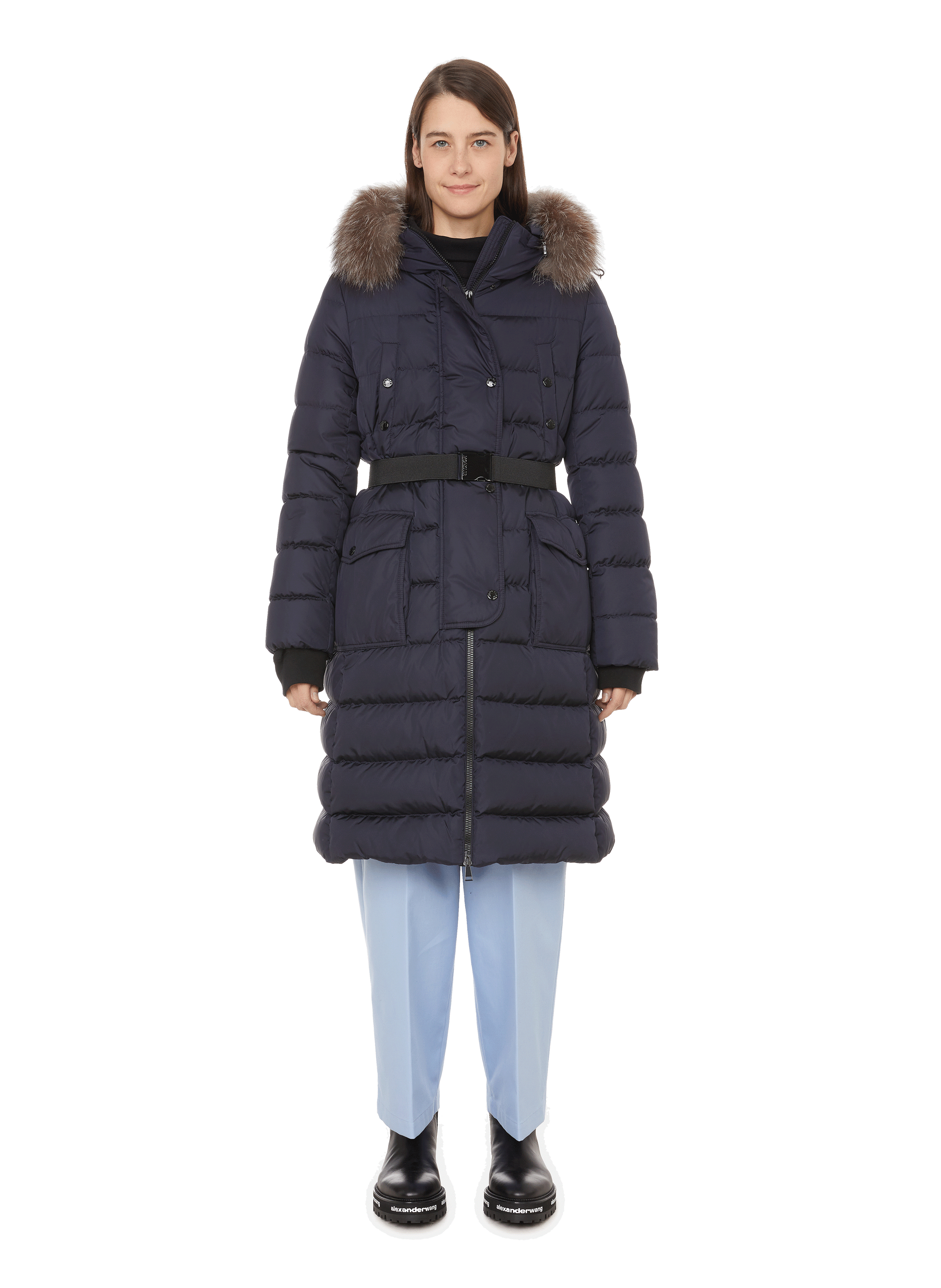 moncler fitted coat