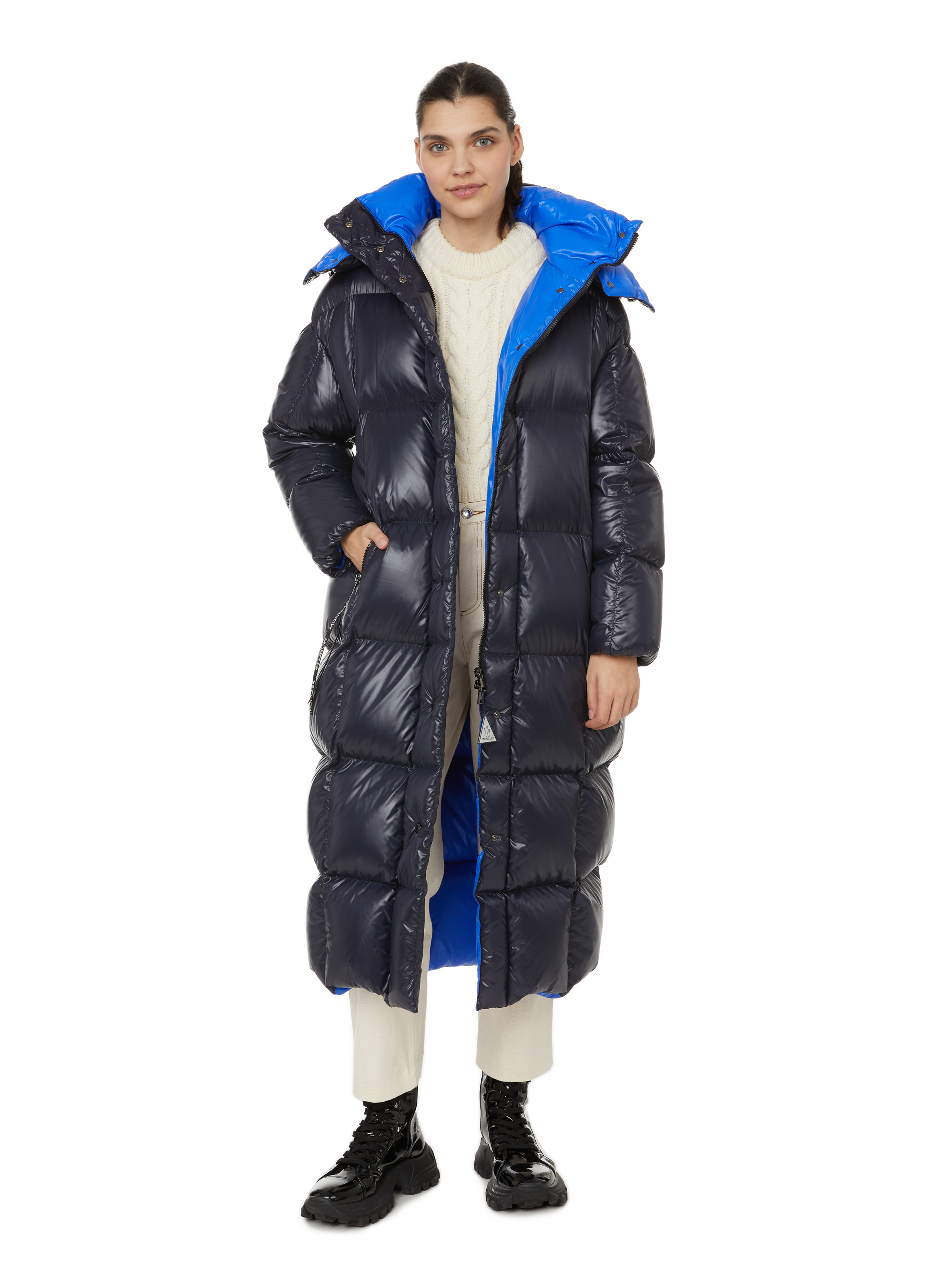 moncler parnaiba long nylon puffer coat