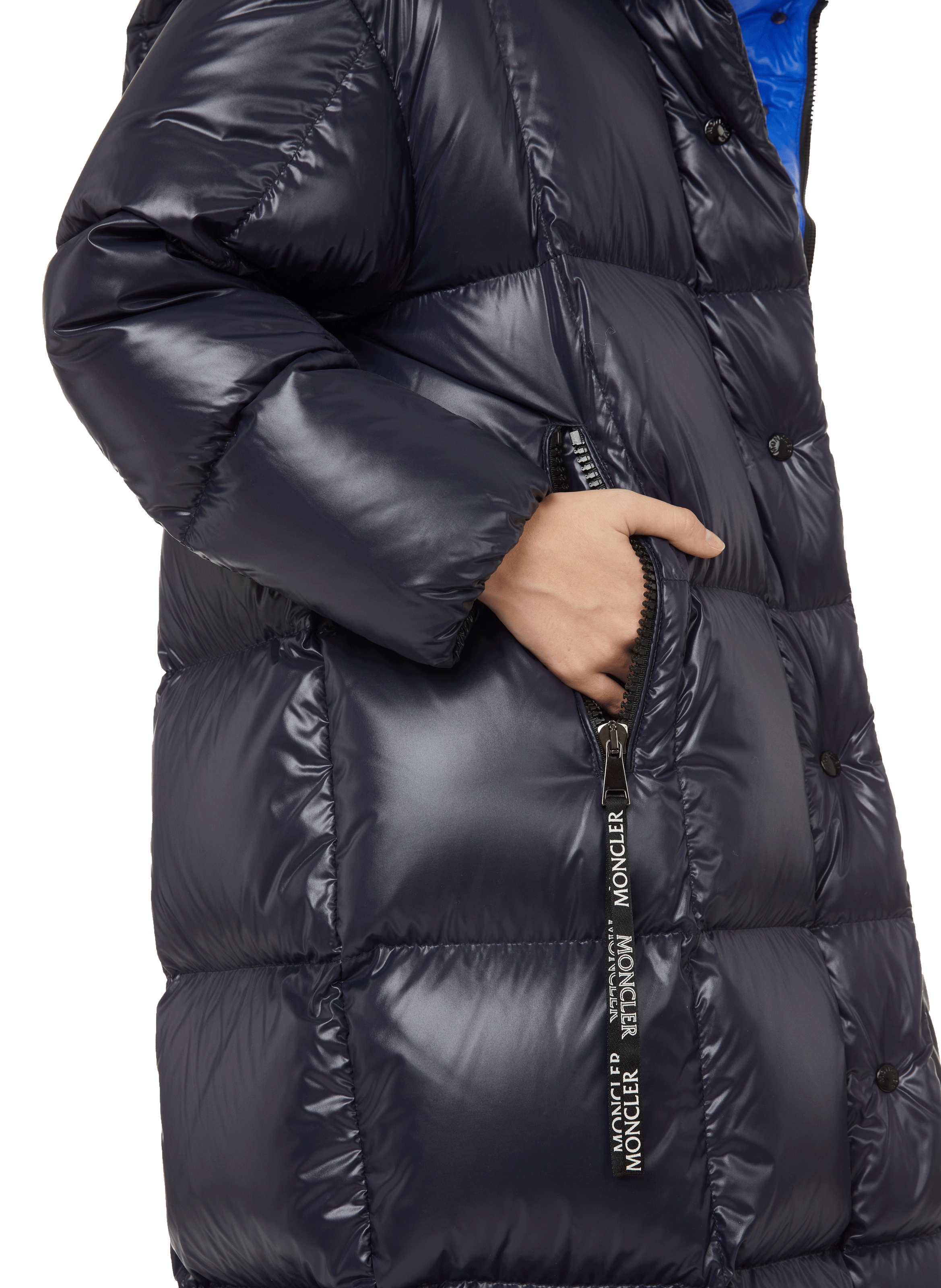 moncler parnaiba long nylon puffer coat