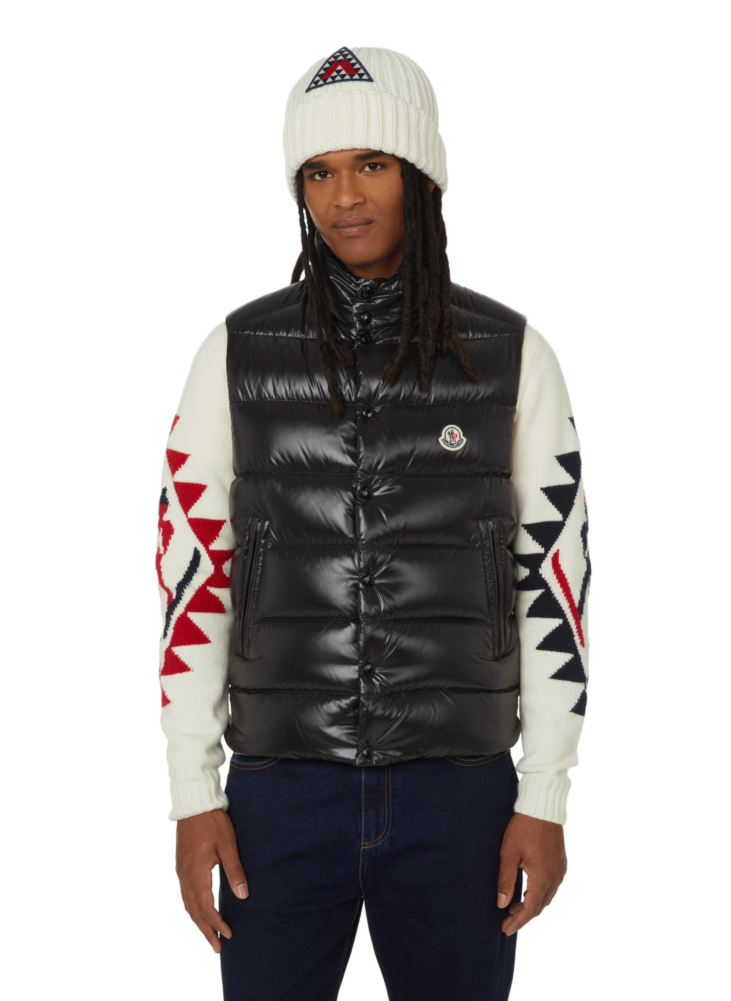 mens navy moncler gilet