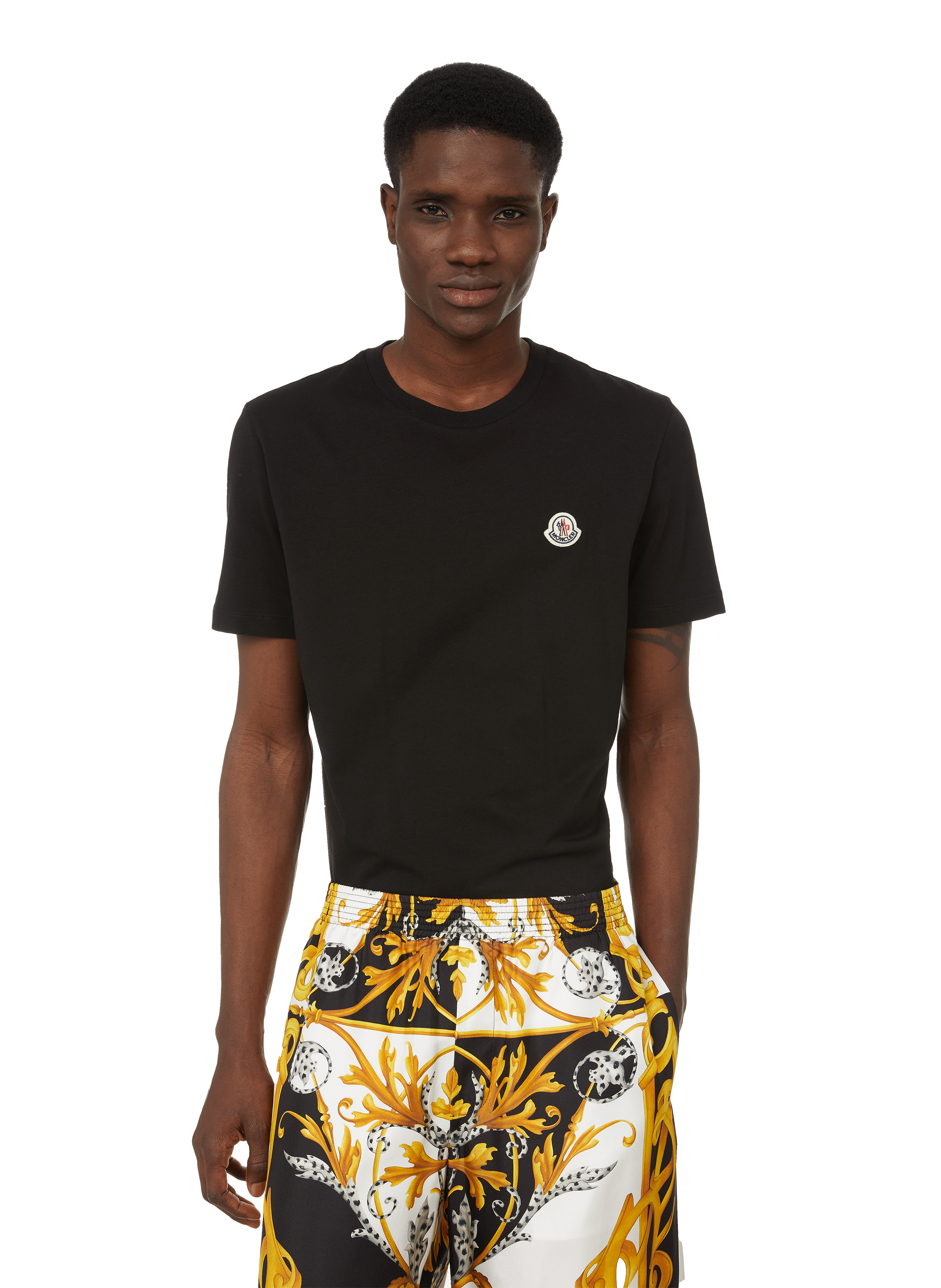 moncler shorts and t shirt set mens