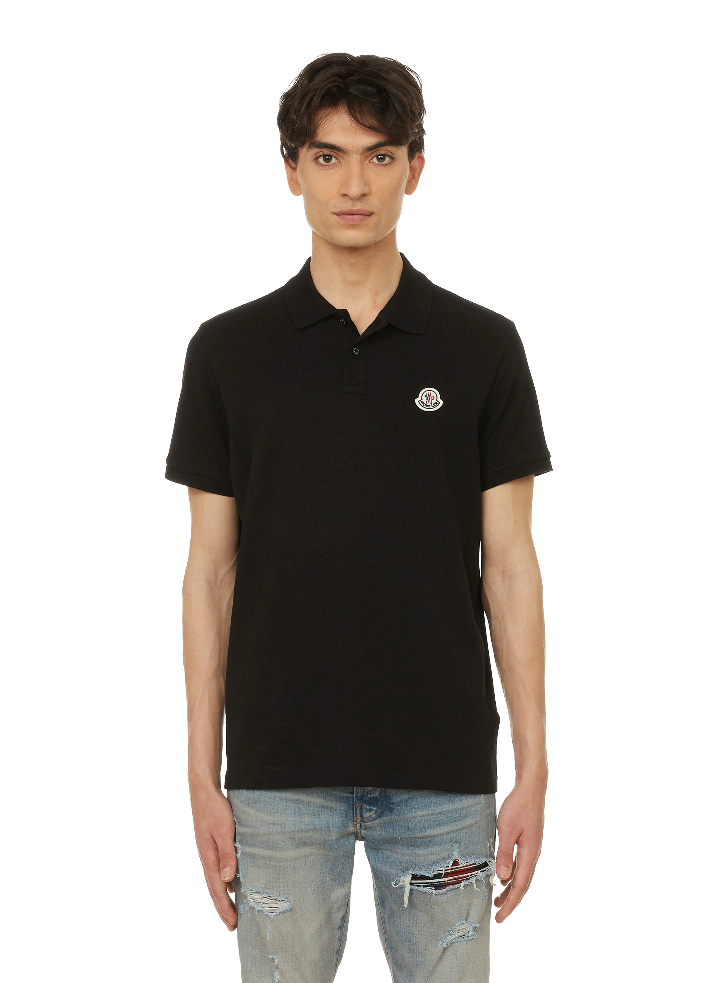 black moncler polo shirt mens