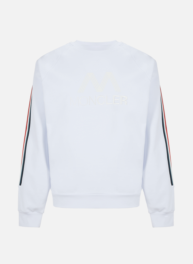 Cotton sweatshirt with side stripes MONCLER