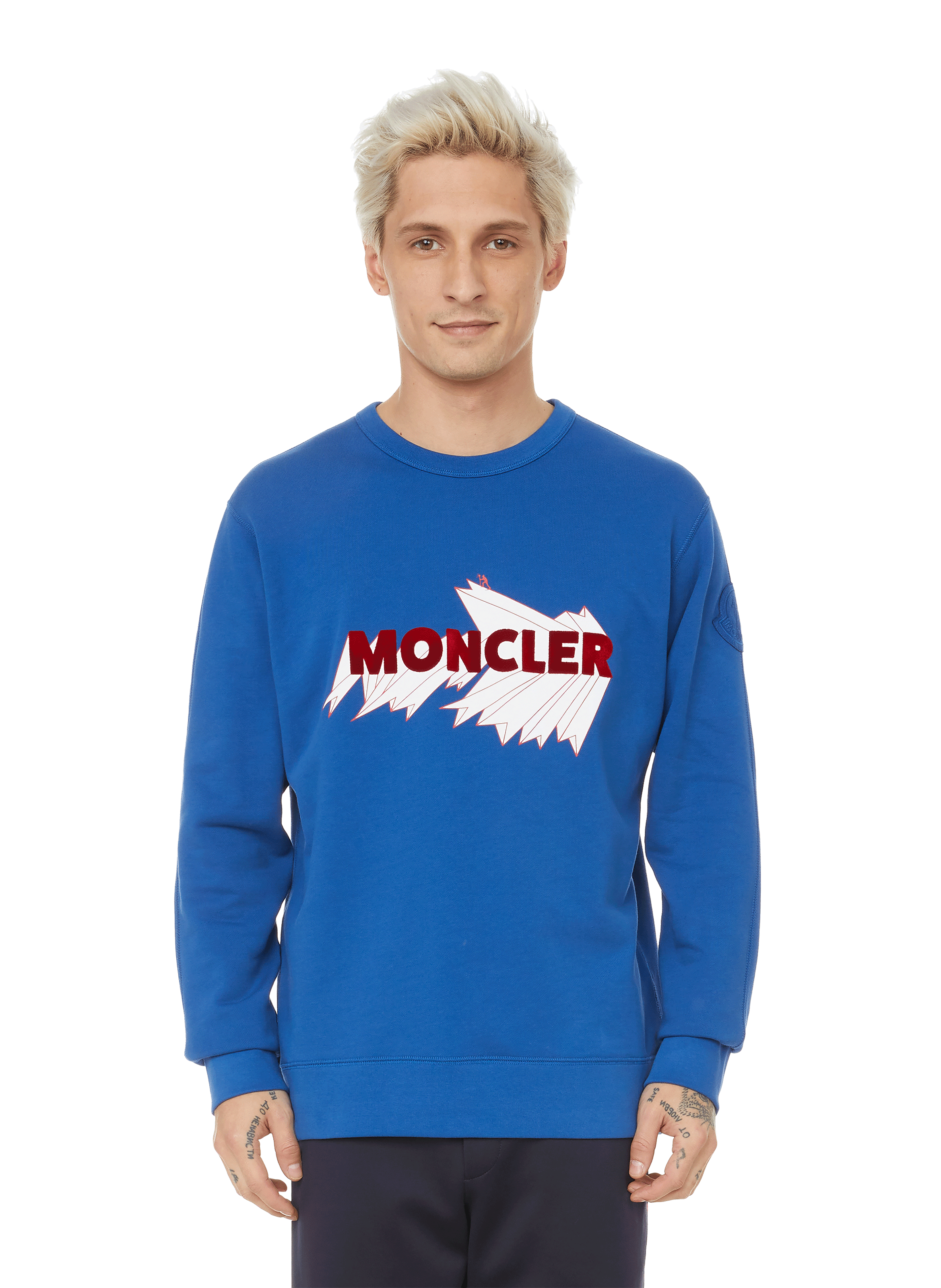 blue moncler sweatshirt