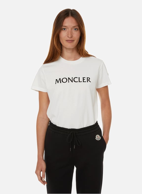 T-shirt featuring the logo Beige by MONCLER MONCLER T-shirt featuring the logo Beige