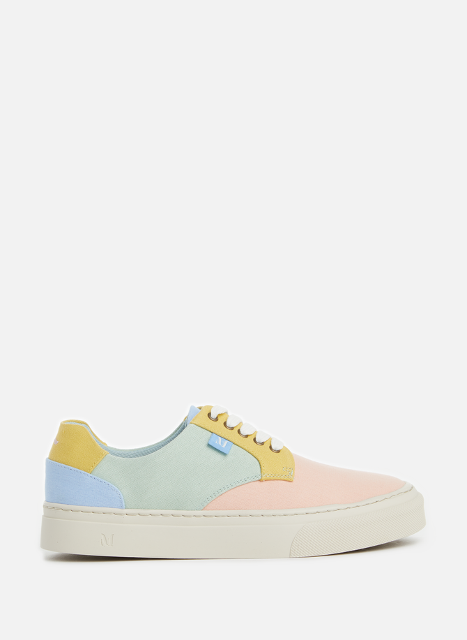 Alexandra canvas and recycled cotton sneakers MONSIEUR MOUSTACHE