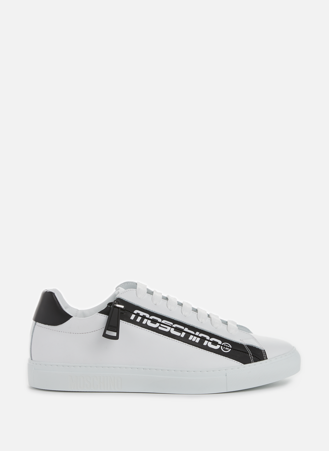 Calfskin leather sneakers MOSCHINO