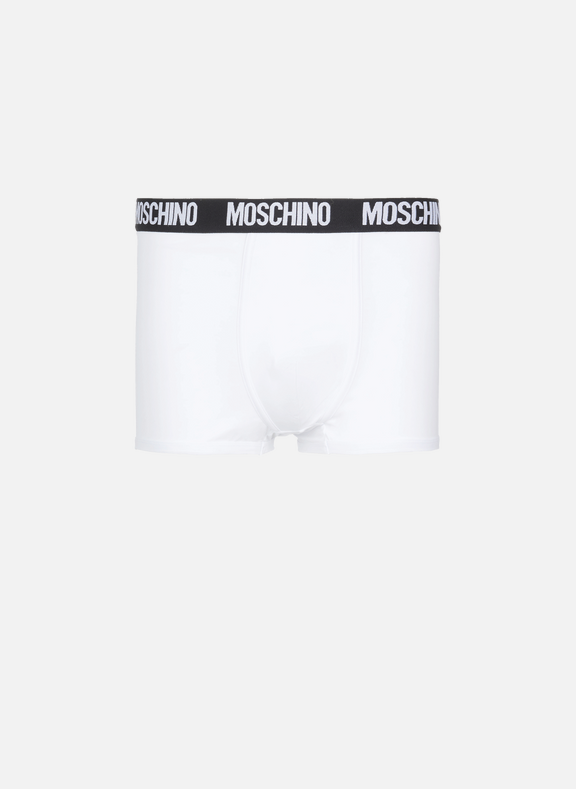 MOSCHINO Boxers with a logo waistband White
