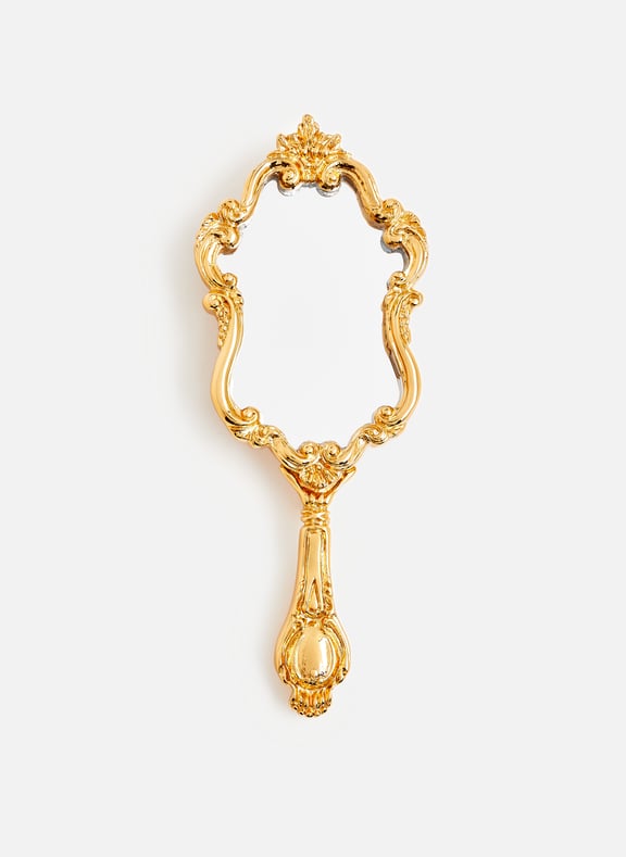 Mirror-shaped brooch Golden by MOSCHINO MOSCHINO Mirror-shaped brooch Golden