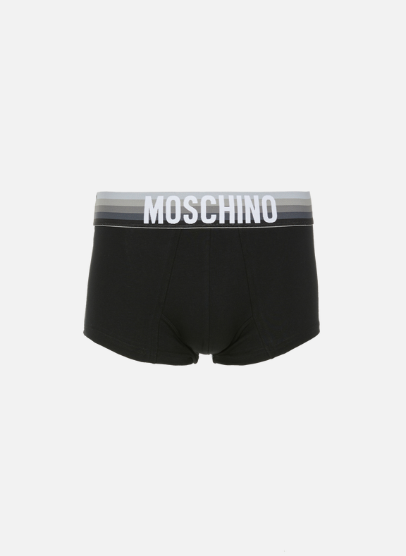 MOSCHINO Boxer shorts with printed logo Black