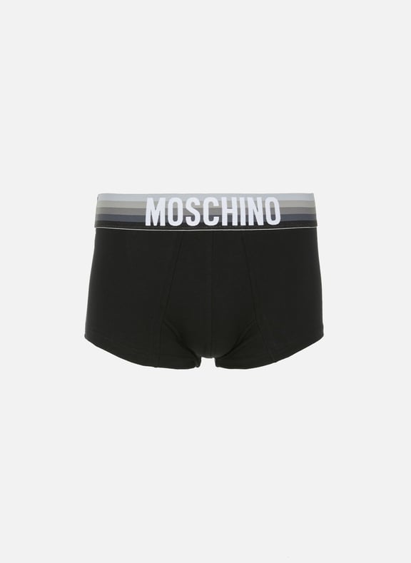 Boxer shorts with printed logo Black by MOSCHINO MOSCHINO Boxer shorts with printed logo Black
