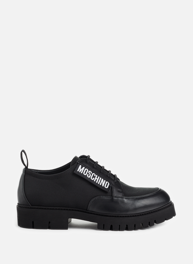Bi-material derby shoes MOSCHINO