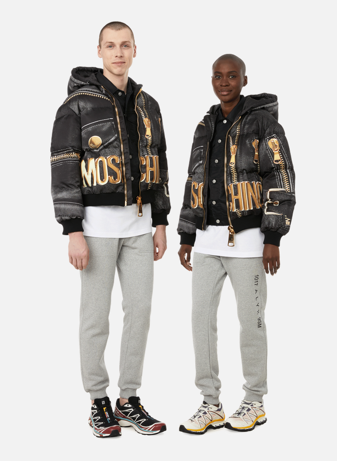 All-over printed down jacket MOSCHINO