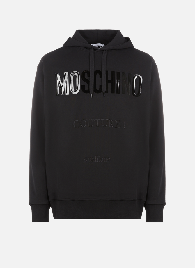 Cotton logo hoodie MOSCHINO