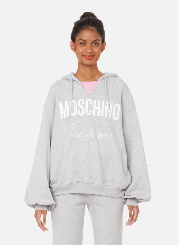 Cotton hoodie Grey by MOSCHINO MOSCHINO Cotton hoodie Grey