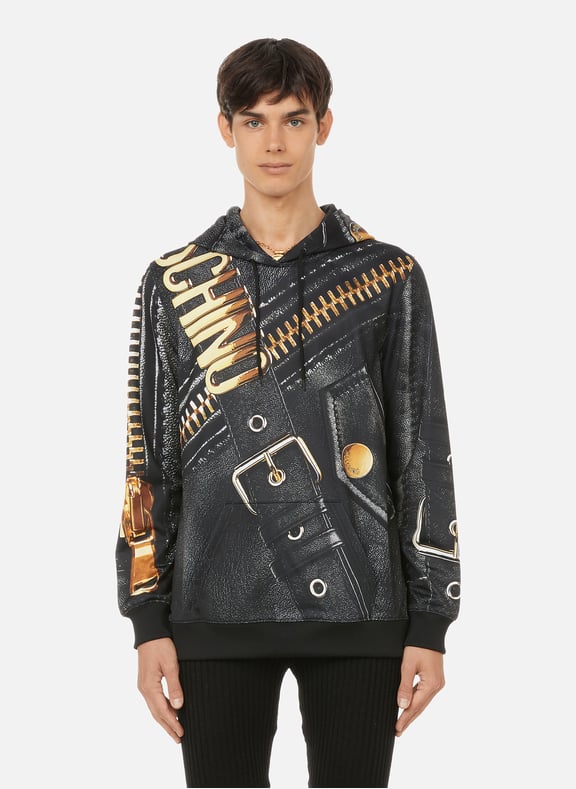 Printed hoodie Black by MOSCHINO MOSCHINO Printed hoodie Black