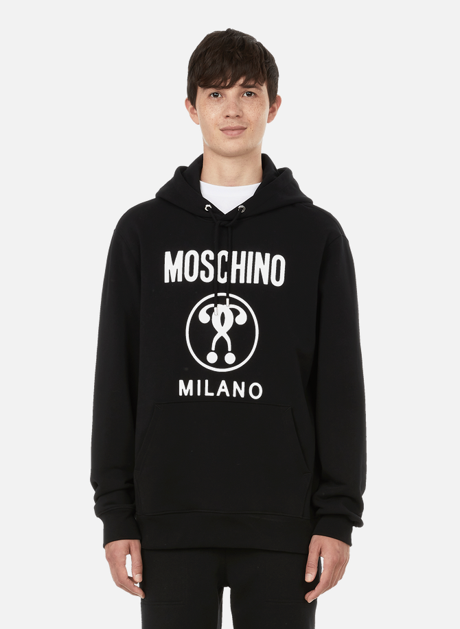 Oversized hoodie with printed logo MOSCHINO