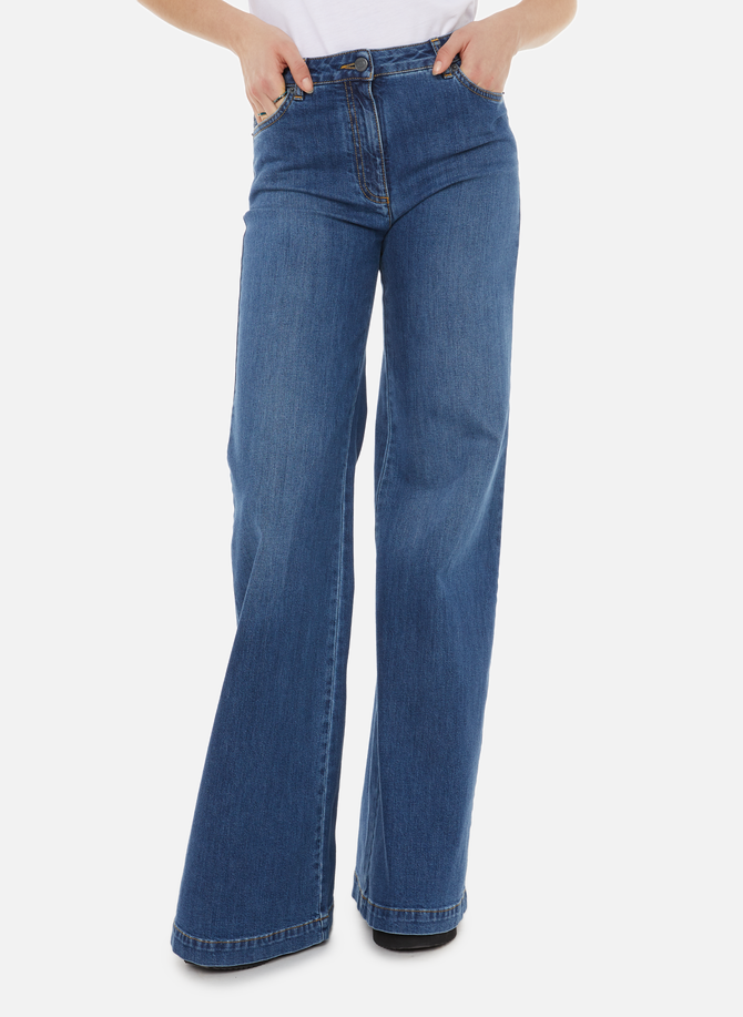 Flared cotton jeans MOSCHINO