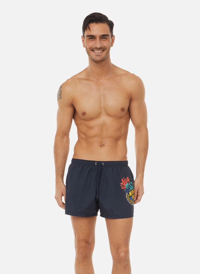 Swim shorts with printed logo MOSCHINO