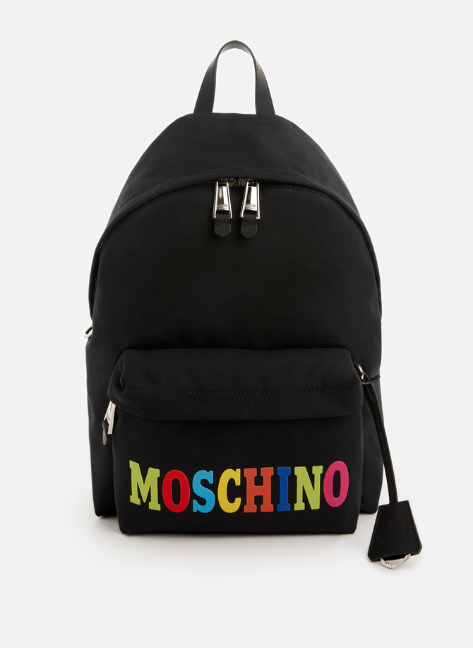 Flocked logo backpack MOSCHINO